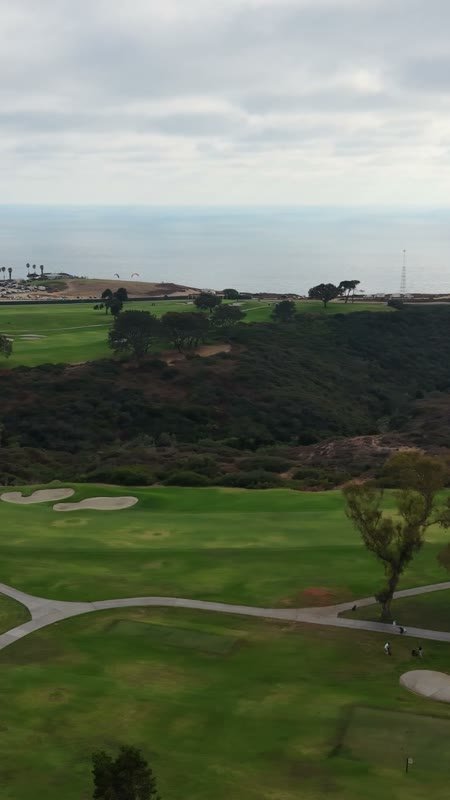 Torrey Pines Course and the Coastal Headland Under Soft Overcast (Vertical)