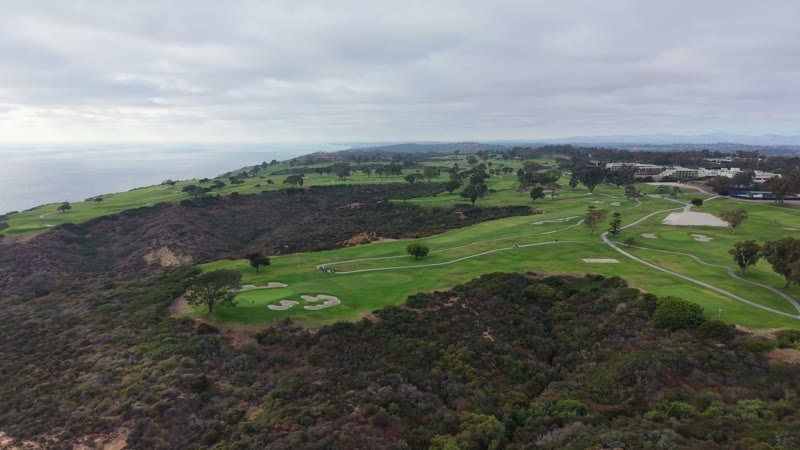 Sweeping View of Torrey Pines Golf Course and the Coastal Canyons – Elevated Perspective