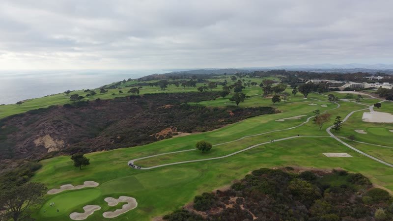 Sweeping View of Torrey Pines Golf Course and the Coastal Canyons – Golden Hour Frame