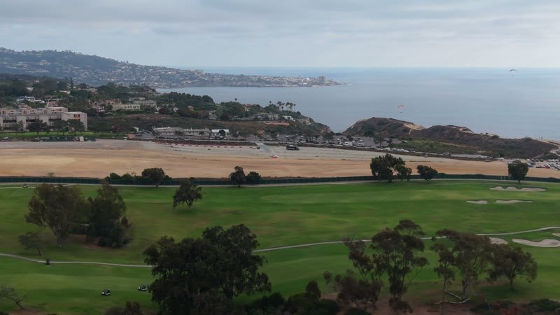 Torrey Pines Greens Above the Gliderport and La Jolla Cove – Overhead Detail