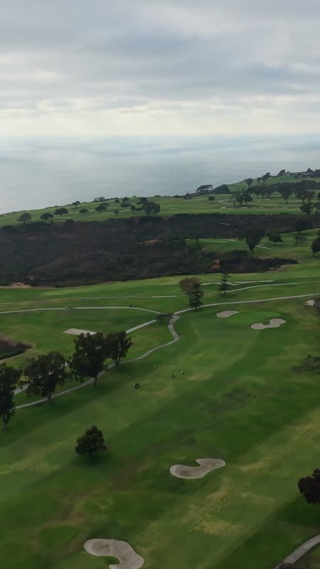 Oceanfront Holes at Torrey Pines Along the Bluff’s Edge – Elevated Perspective (Vertical)