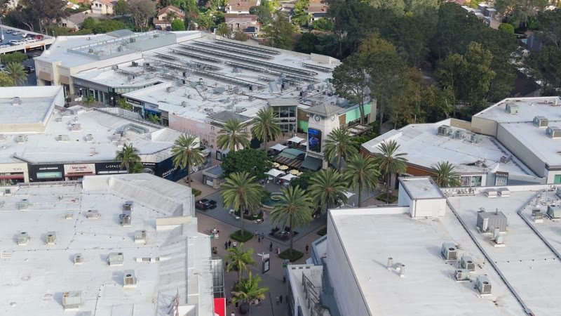 Palm-Lined Plaza and Storefronts at the Open-Air Westfield UTC