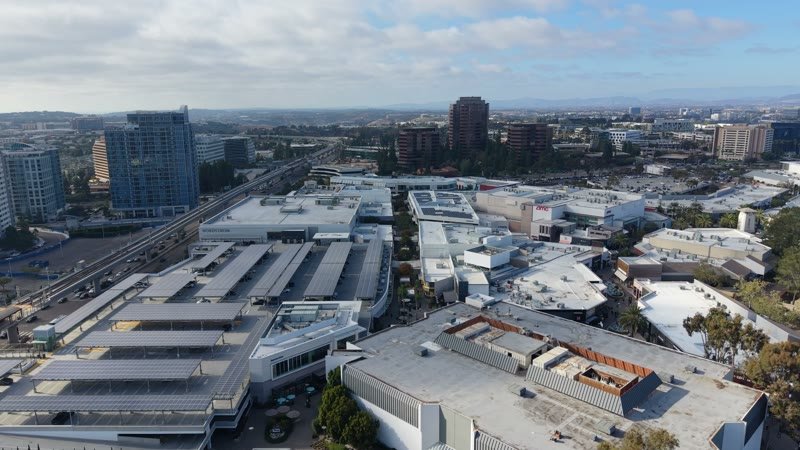 Westfield UTC Mall Complex and Solar Parking Decks from the Air