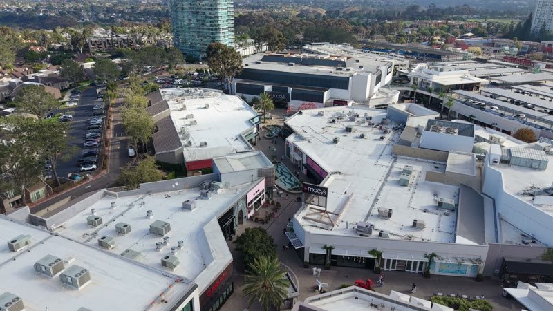 Rooftops of Westfield UTC Mall Beside the University City Towers – Aerial View