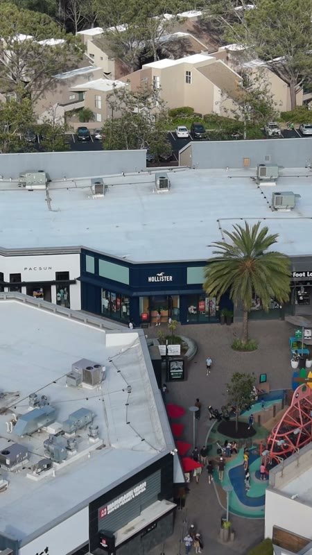 Shopping Promenade and Play Sculpture at Westfield UTC – Aerial View (Vertical)
