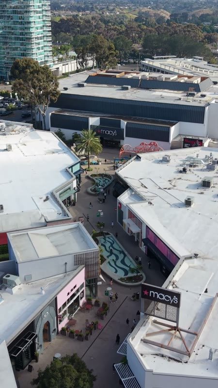 Rooftops of Westfield UTC Mall Beside the University City Towers – Elevated Perspective (Vertical)